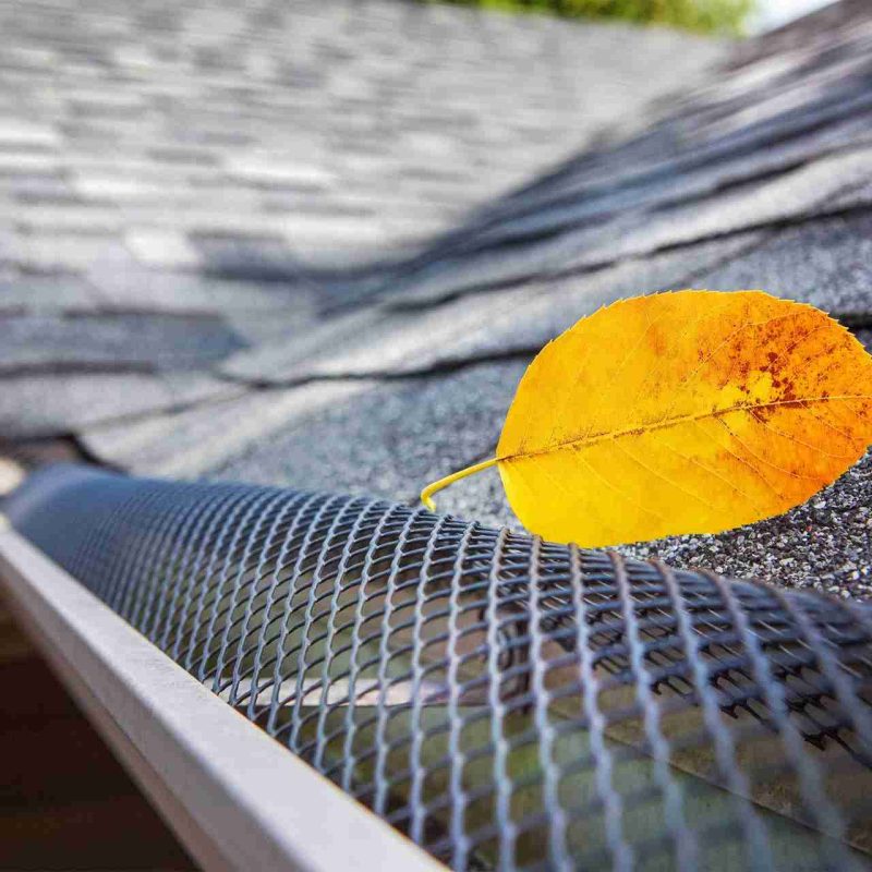 Expert performing periodic maintenance of gutters to mitigate flooding and roof damage Expert performing periodic maintenance of gutters to mitigate flooding and roof damage